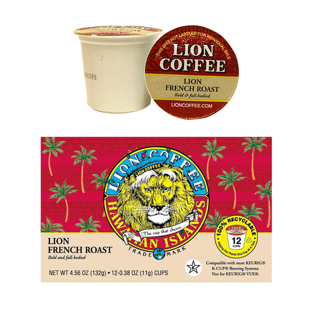 Lion Coffee Single Serve CupsFrench Roast Tropical Taste Co.