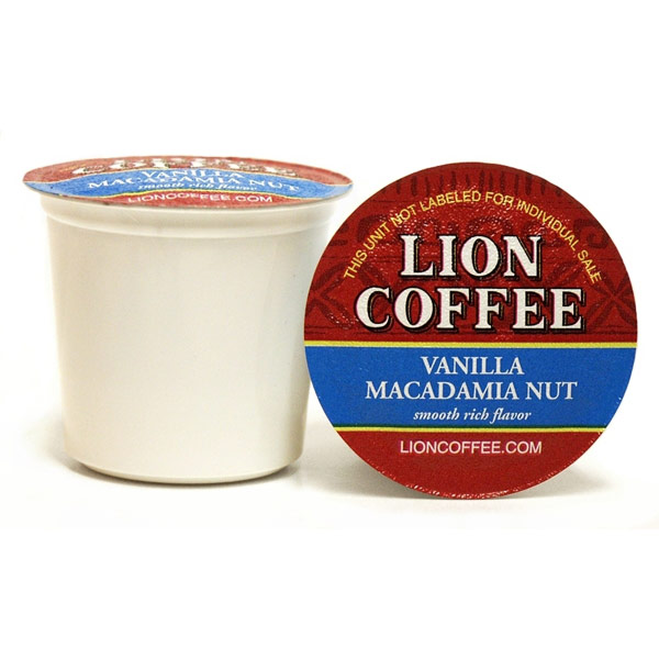 Lion Coffee Single Serve CupsVanilla Macadamia Tropical Taste Co